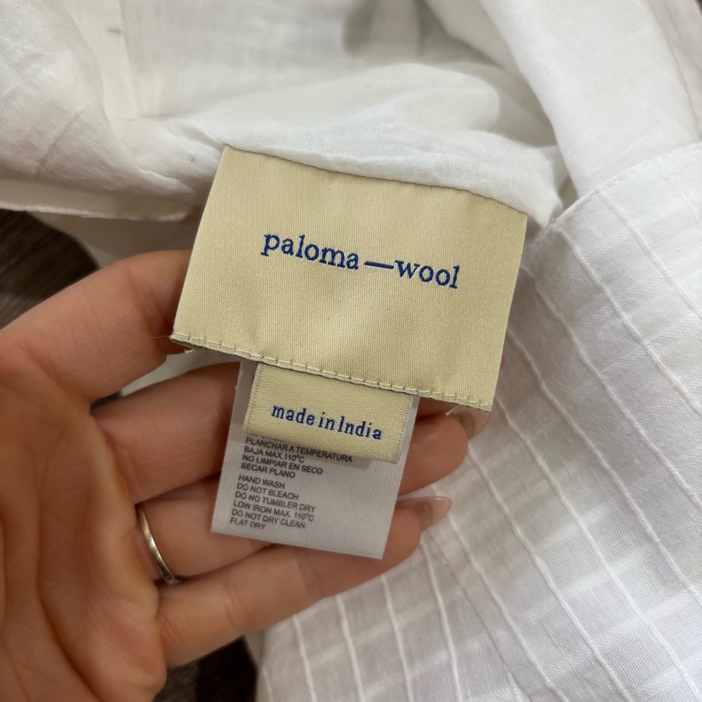 Paloma Wool Laura Dress in White 100% Cotton Size 34 US 2 - Picture 11 of 14